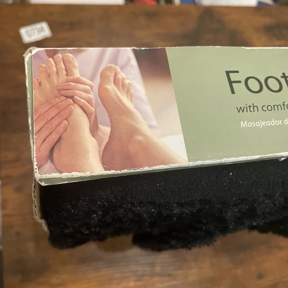 ✅Spa Massage Foot Massager Comfort Fabric With Vibration Black Fleece #️⃣0734